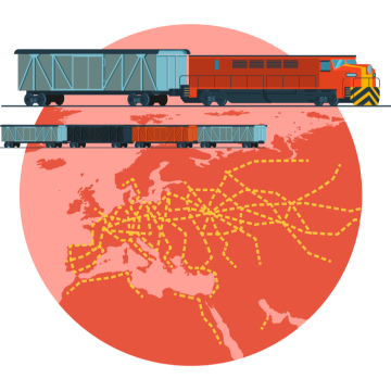 Rail freight illustration